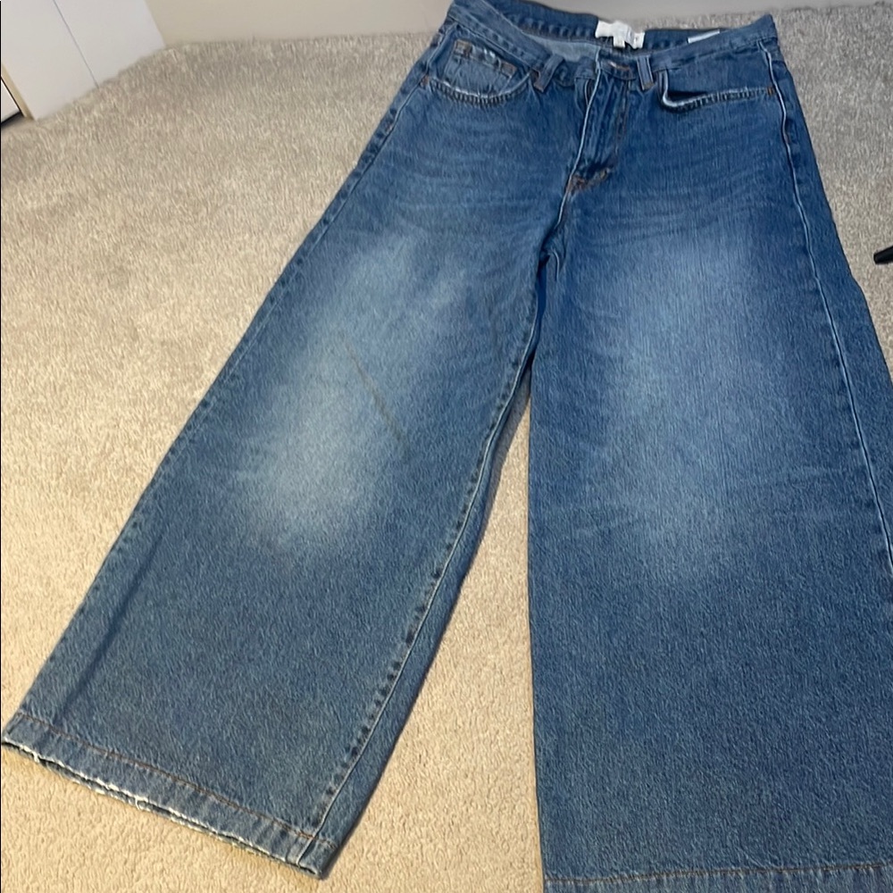 Classic Blue Wide-Leg Women's Jeans